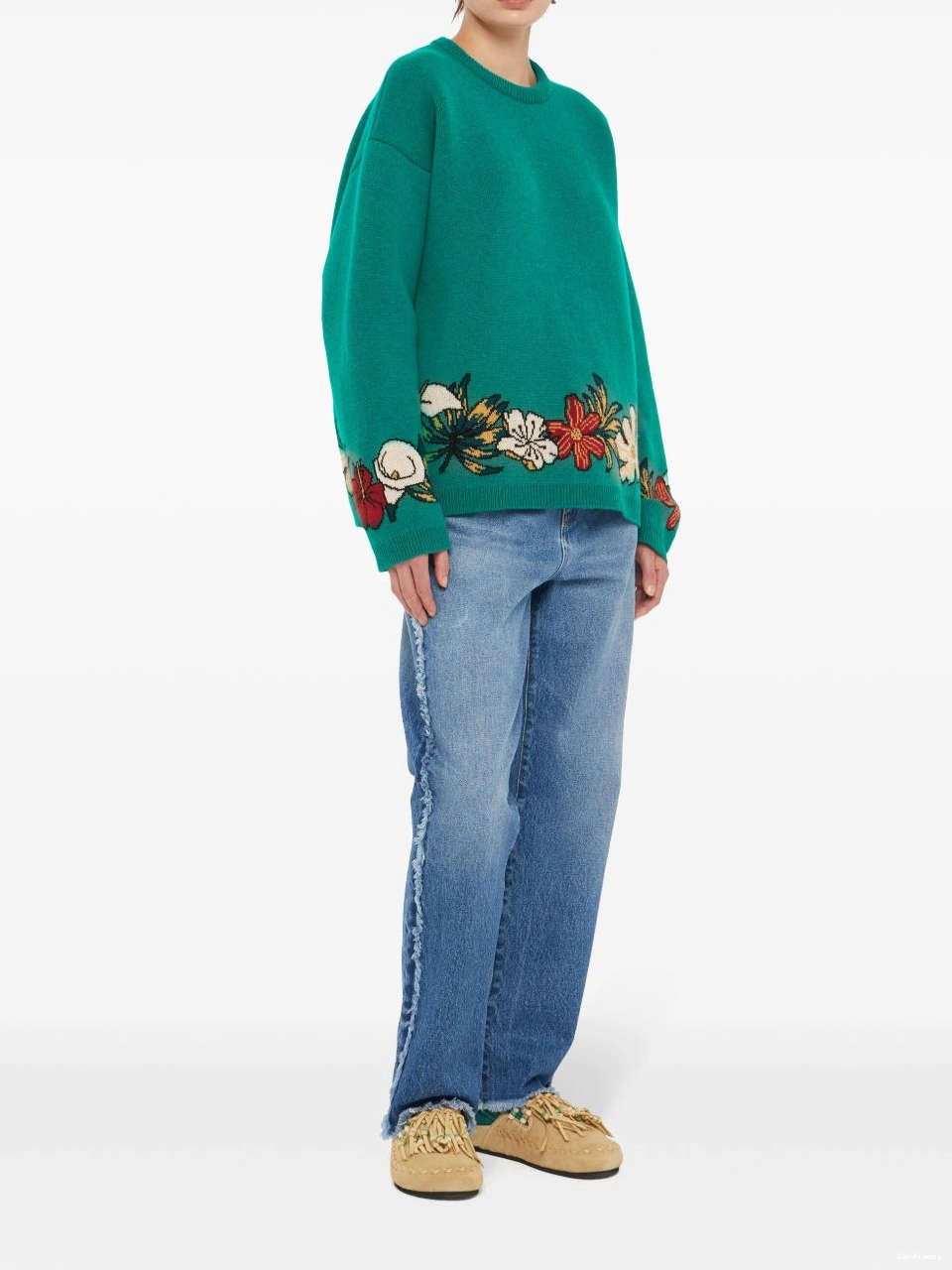 Cheap Alanui floral jumper intarsia-knit Women cashmere 0816